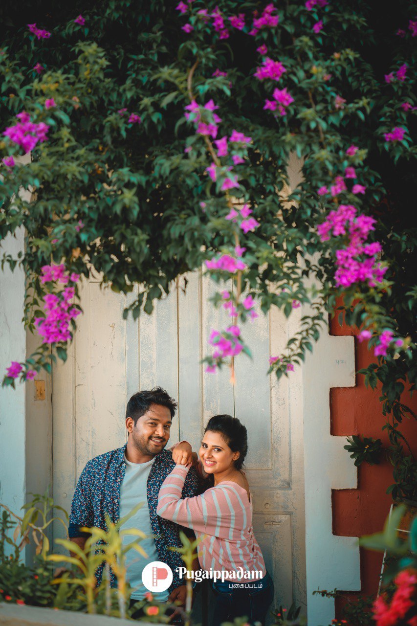 Candid wedding couple portrait — cinematic wedding photography Chennai Pugaippadam